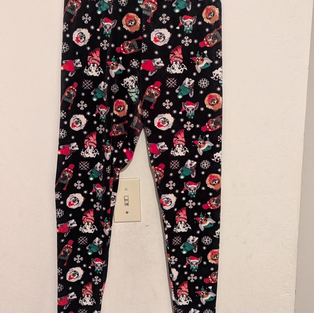 No boundaries black Christmas dog pants size large